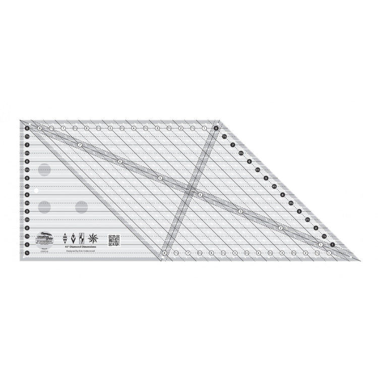 8in 45 Degree Diamond Dimensions Ruler, Creative Grids image # 28928