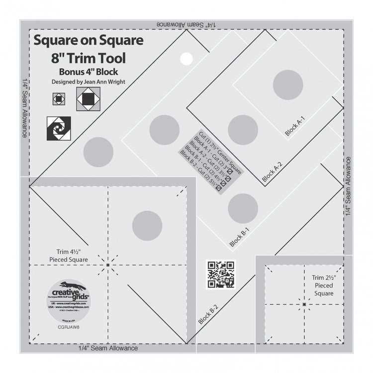 Square on Square 8in Trim Tool, Creative Grids image # 28962