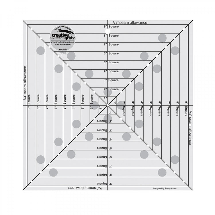 9-1/2in Square It Up or Fussy Cut Square, Creative Grids image # 29002