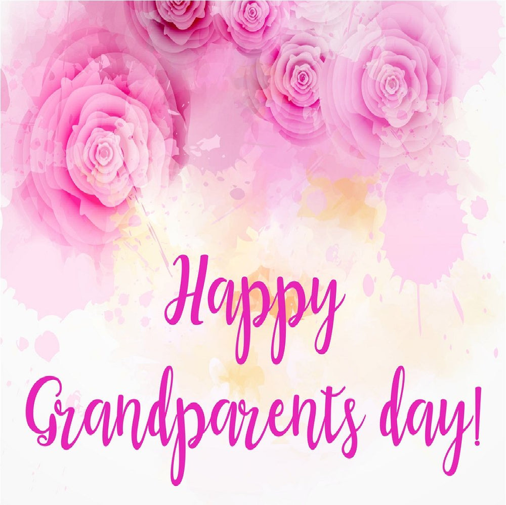 Watercolor Happy Grandparents Day Fabric Panel